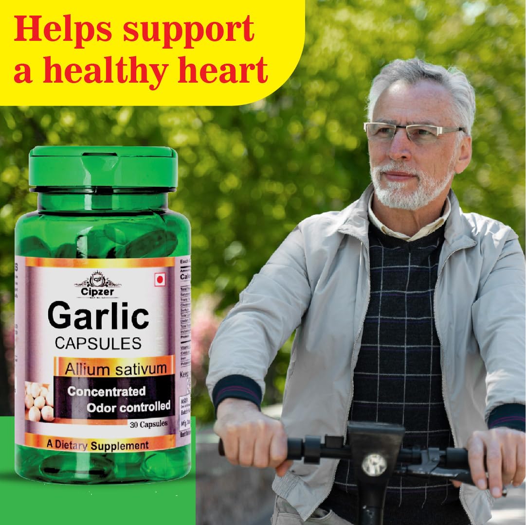 Cipzer Garlic Capsule for High Blood Pressure Managements Immunity Boost 30 Capsule - Image 4 thumbnail