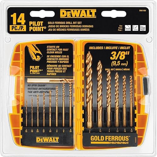 Miniatura 4 de DEWALT DW1169 - Brocas giratorias de punto piloto 14 piezas