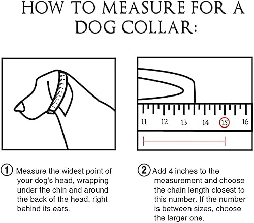 Miniatura 7 de Collar de cadena para perro, color negro, acero inoxidable pulido, eslabones cubanos fuertes, resistentes, a prueba de mordidas, collar de cadena