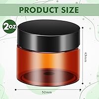 Vista 109 de 6 Pack 6oz Plastic Jars Containers with Lids Wide-mouth Refillable Leakproof Reusable Round Empty Jars for Travel Cosmetic Dry Food Spice Candy Clear