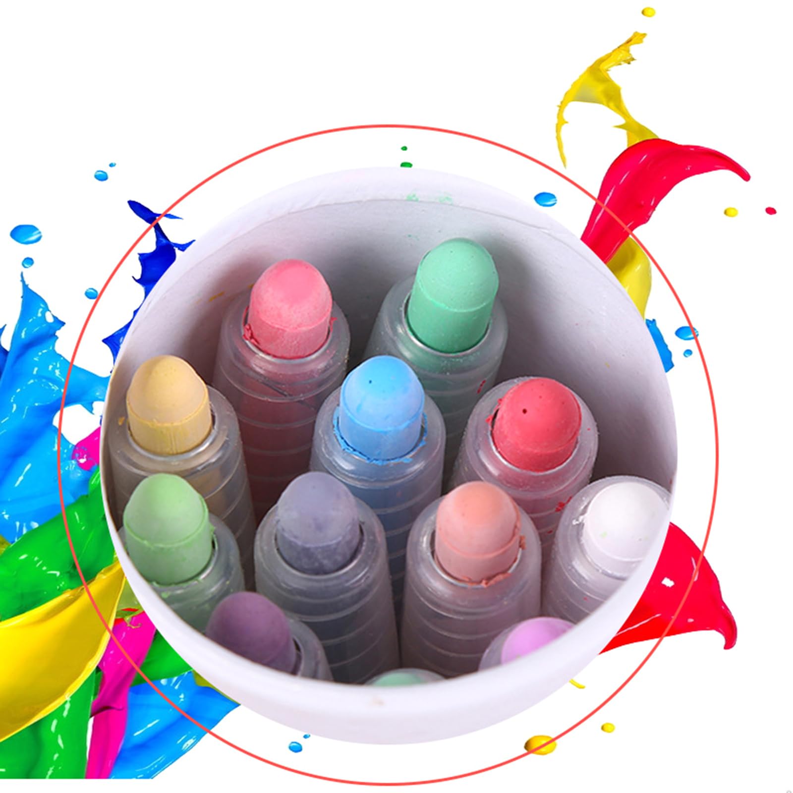 Lot de 6 Marqueurs Craie Sans Poussière Non Toxique, Colorée Stylo