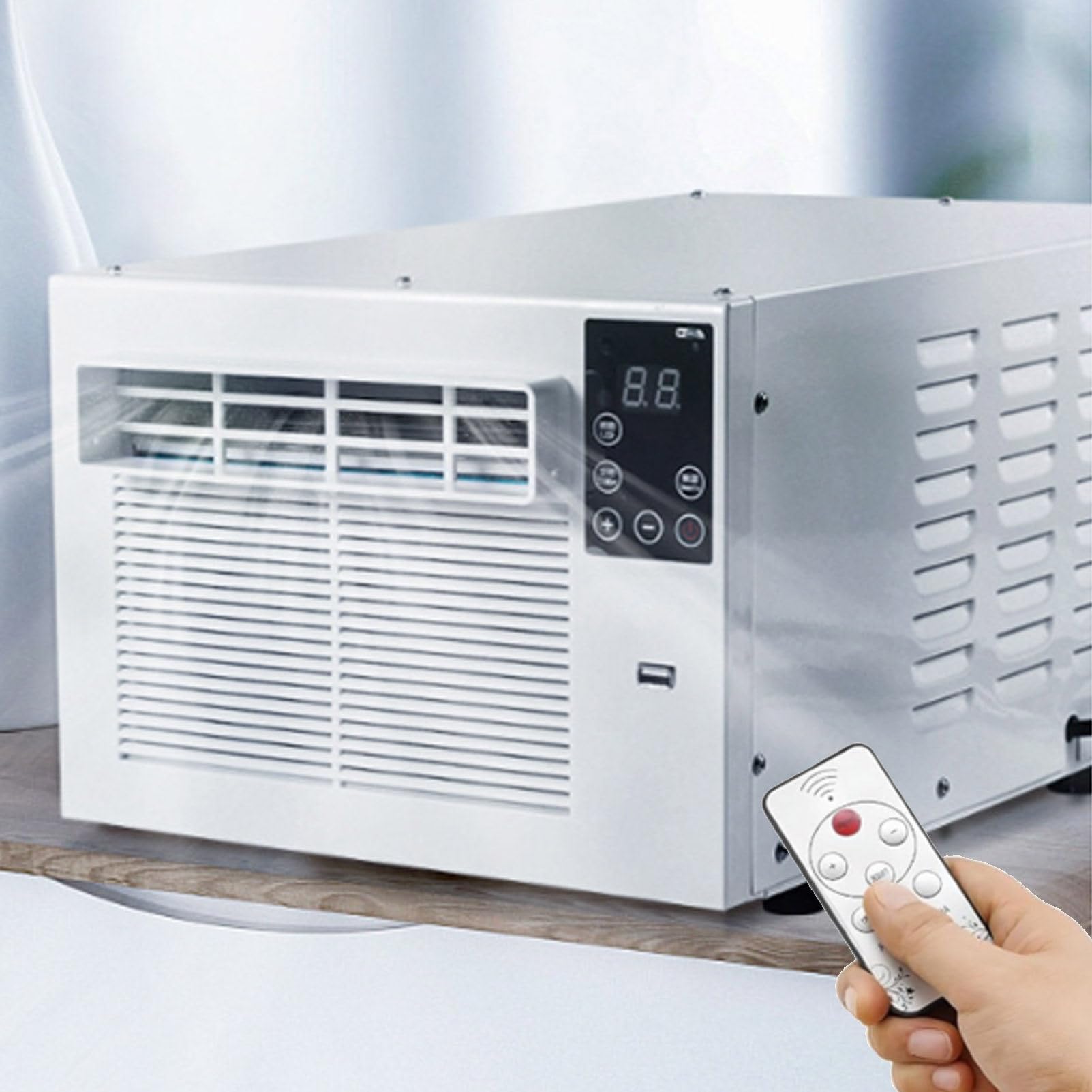 Hydravex 2-in-1 Small Air Cooler, Portable Move Air Conditioner with Remote, Fast Cooling Air Conditioners Dehumidifier, for Bedroom, Kitchen, Rental House, Dormitory Airconditioning