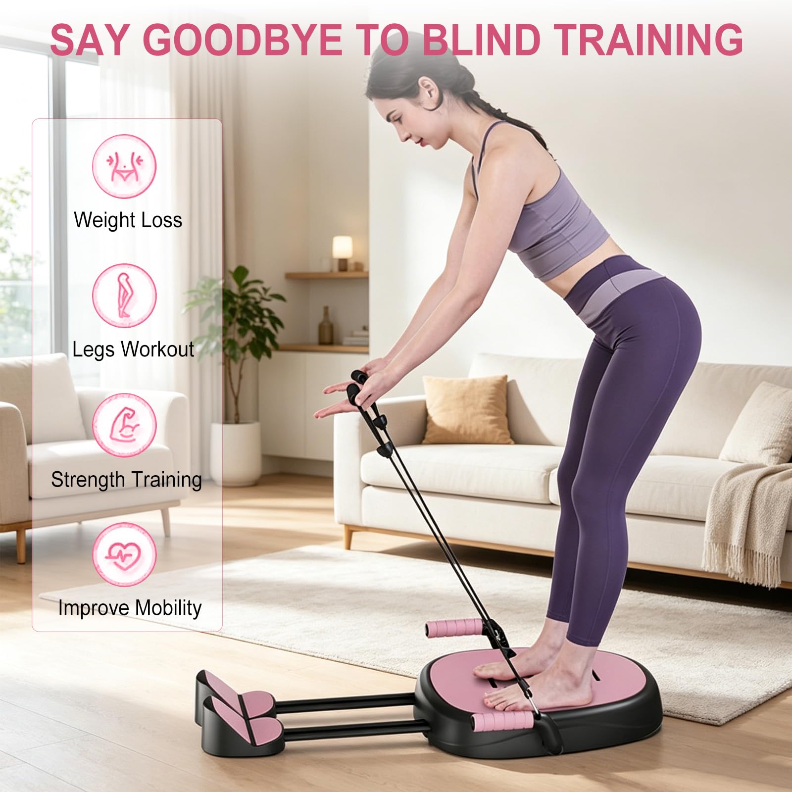 Allenatore per addominali per la casa, 7 in 1, panca pieghevole con maniglia aggiuntiva rimovibile, per addominali, vita, panca, fianchi, gambe, max 150 kg