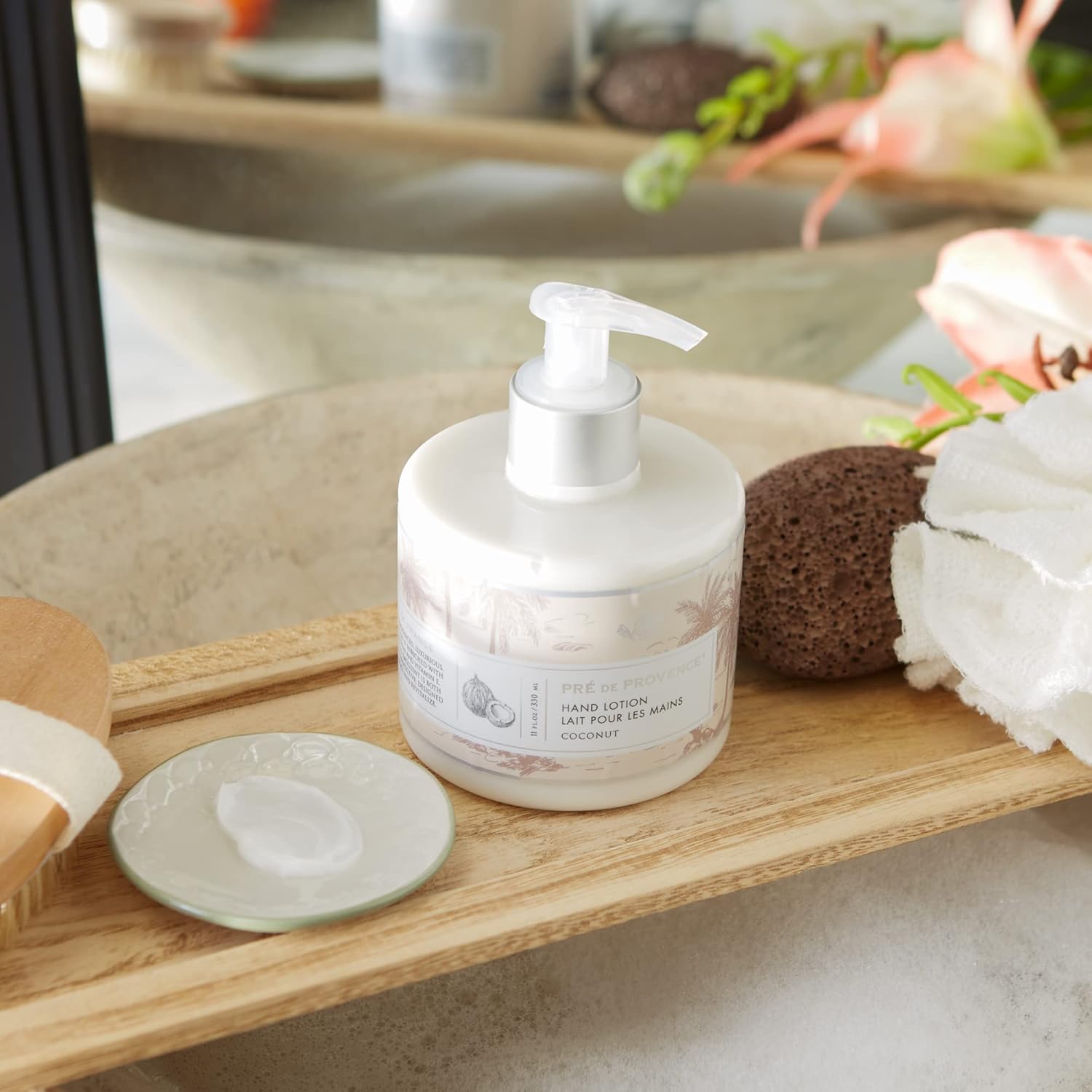 Pre de Provence Collection Shea Butter Enriched Silky Smooth Emollient Hand Lotion, Coconut, 11 Fl Oz, 1 Count - Image 4