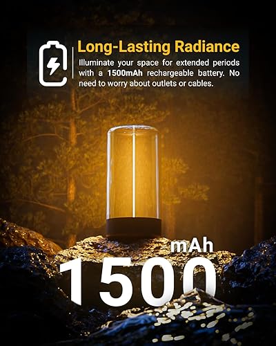 Miniatura 5 de Sunco - Lámpara de mesa con filamento magnético, recargable, minimalista, flexible, LED, lámpara de campamento, regulable, inalámbrica, 1 W, 55