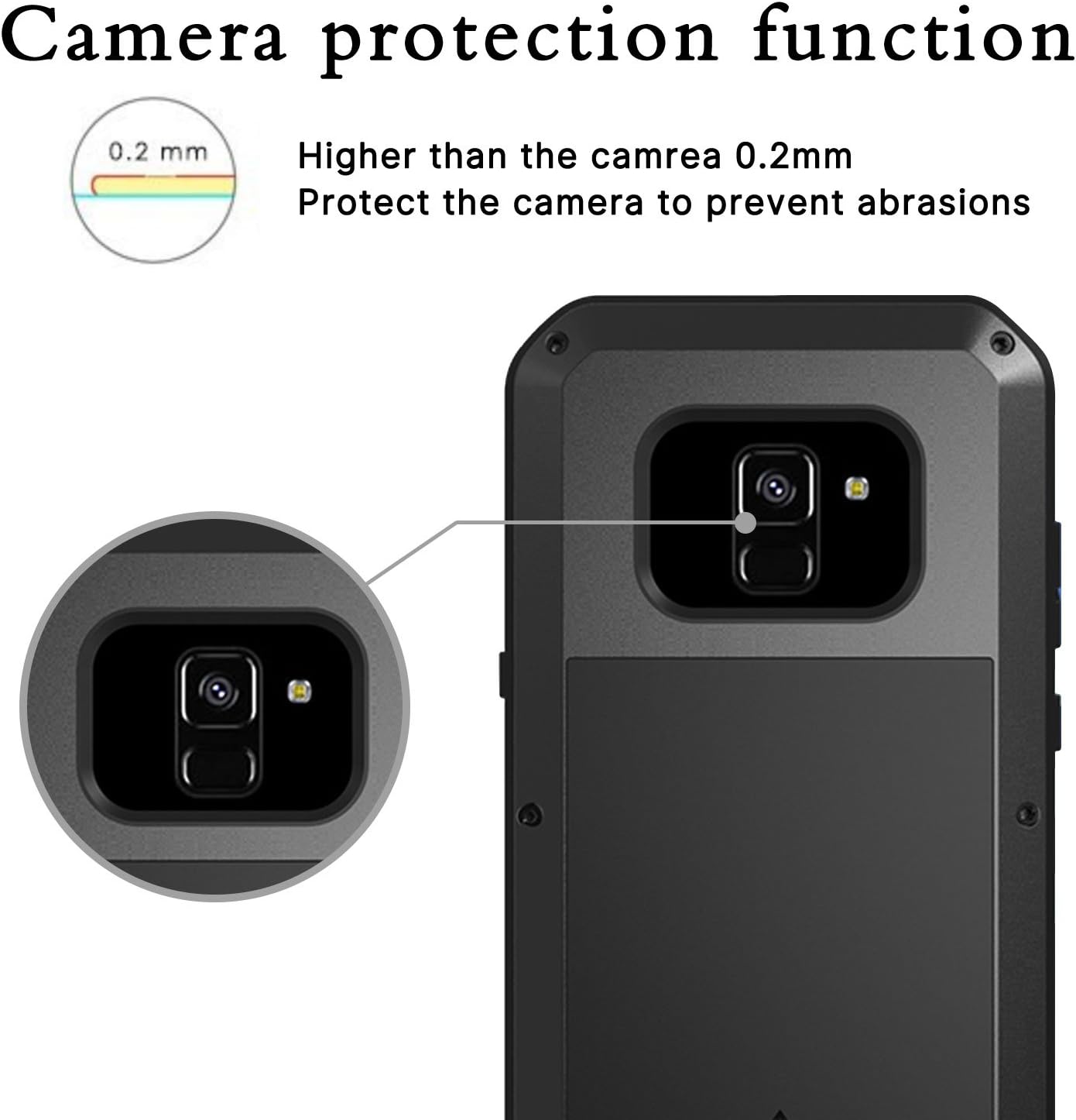 Bеѕt Rеvіеw Simicoo Samsung Galaxy A8 (2018) Aluminum Alloy Metal Bumper Silicone Full Body Hybrid Military Shockproof Heavy Duty Armor Defender Tough Back Cover for Samsung Galaxy A8 (2018) (Sliver, A8 2018)