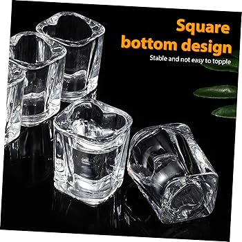 Amazon | CIYODO 6個ハート型ガラスショットグラス 安定した四角