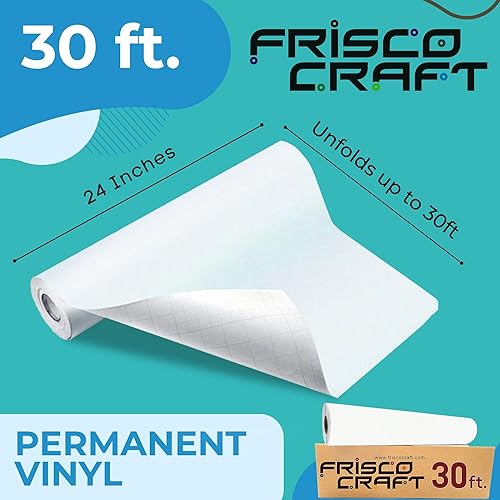 Miniatura 11 de Frisco Craft Vinilo permanente – Rollo adhesivo negro mate, impermeable y resistente a la intemperie, parte trasera de silicona, compatible
