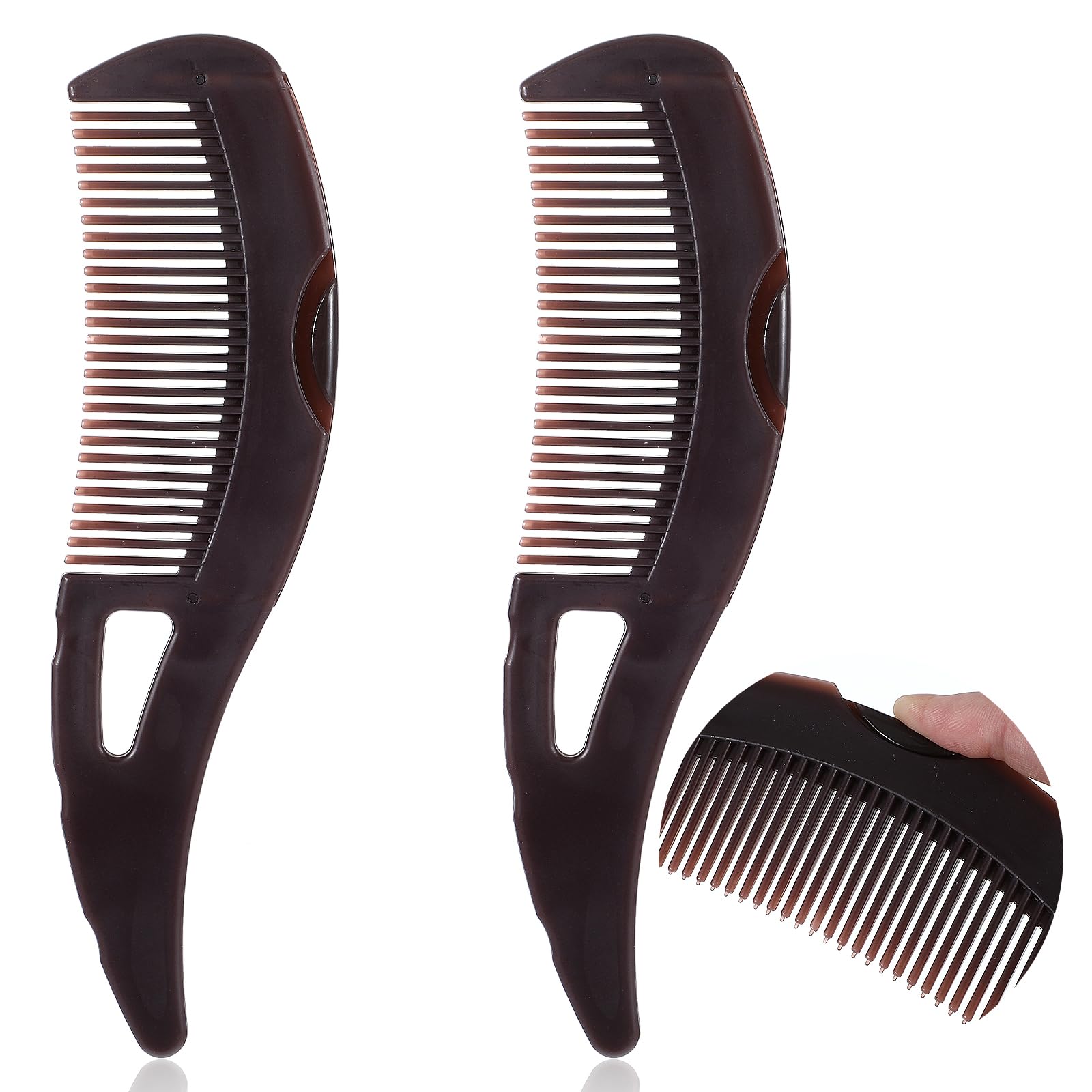 Nogeqi 2 Stück Kopfhaut Kamm Reinigung Schuppenkamm Erwachsene Schuppen Kamm, Kopfhautkamm, Dandruff Comb, Press Scalp Detox Comb Entfernung von Schuppen und Schmutz für Frauen Männer