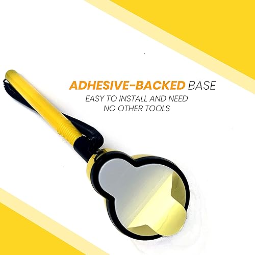 Miniatura 10 de Performore Paquete de 8 bolígrafos seguros para mostrador con cable de plástico seguro unido a la base trasera adhesiva, soporte para bolígrafo con