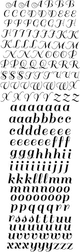 Calcomanía de vinilo para pared, juego de alfabeto cursivo en mayúsculas y minúsculas, de 2 a 4 pulgadas cada uno, personaliza DYI Home para laptop,