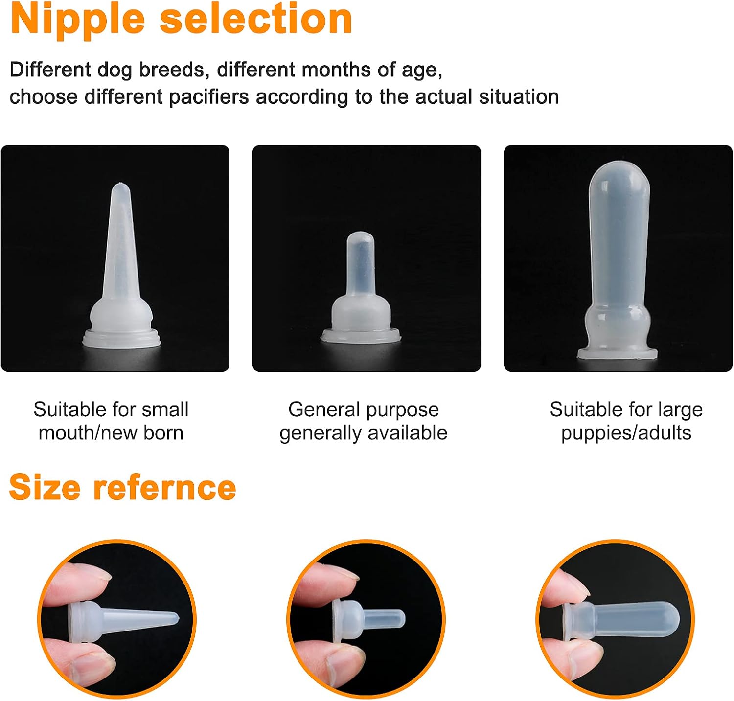 DONQL Puppy Nursing Bottle Kit, 60ml Pet Feeding Dispenser Tool, Kitten Nipple Syringe - Image 4