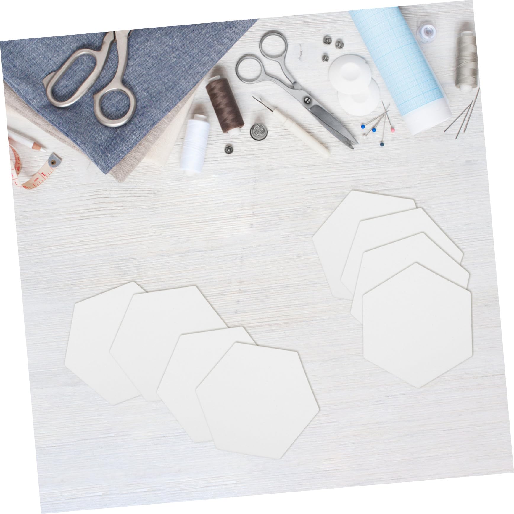 1500 Piezas Plantillas de Papel Hexagonales para Patchwork de Costura DIY Moldes Resistentes para Proyectos de Acolchado Paquete Herramientas Prácticas para Manualidades