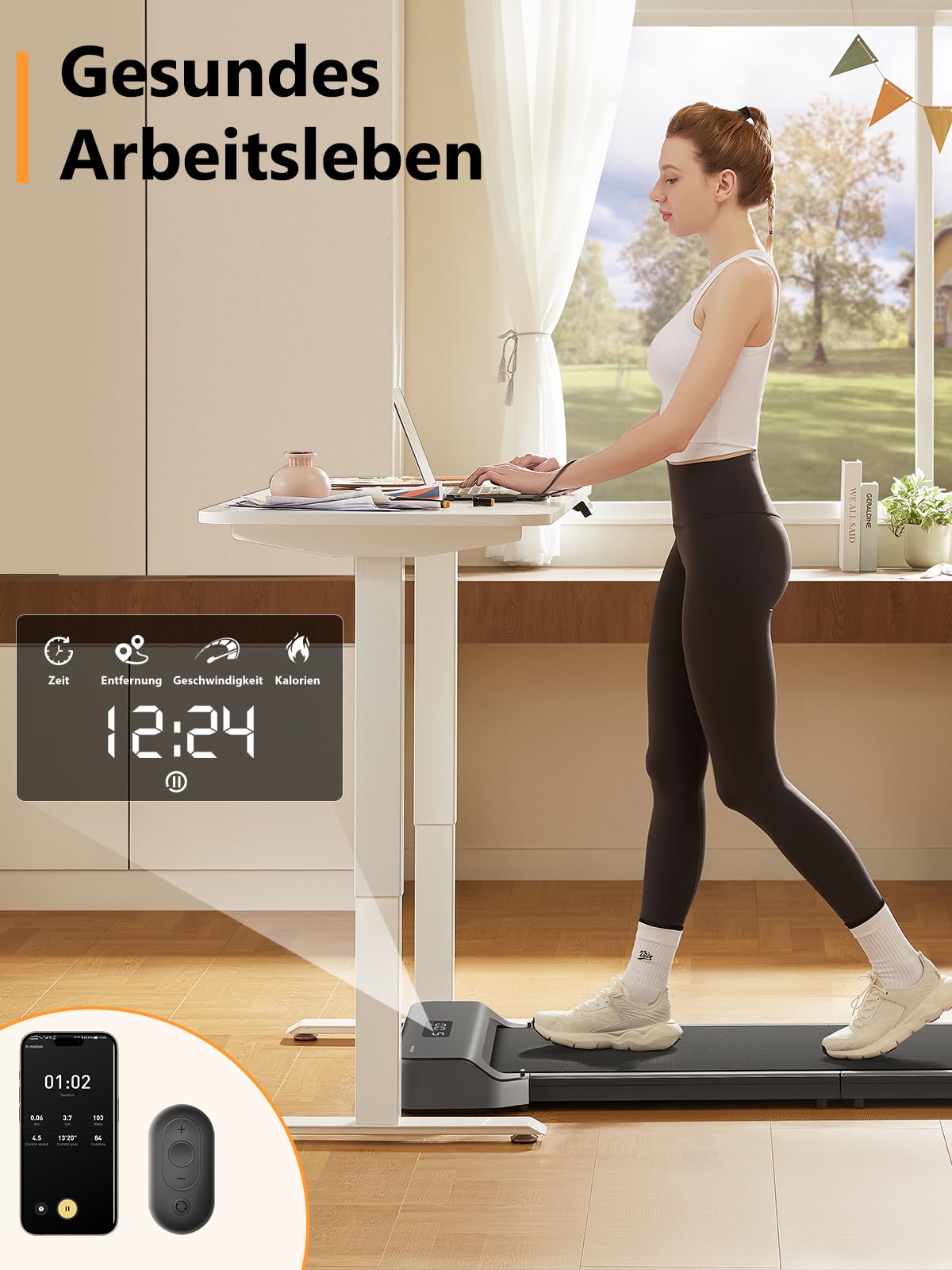 WalkingPad by KingSmith Z1, P1, A1 Pro, Z3 H+, G1 Walking-Pad Laufband für Zuhause Büro klappbar (je nach Modell: bis zu 136kg Tragkraft, 12km/h; alle Modelle: LED-Display, App, Keine Montage nötig)