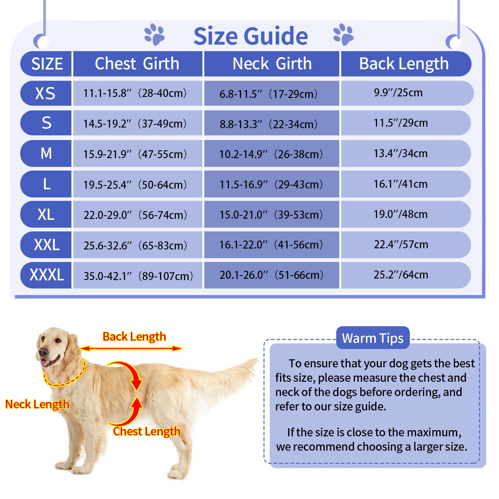 Malier Cappotto invernale per cani, classico plaid antivento per cani, giacca da neve per cani con tasca, abbigliamento invernale per cani di piccola taglia media e grande (blu, grande)