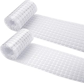 1008pcs Self Adhesive Dots,2/5" 10mm Diameter Sticky Dots Back Coins Hook and Loop Tapes White Classroom Office Home