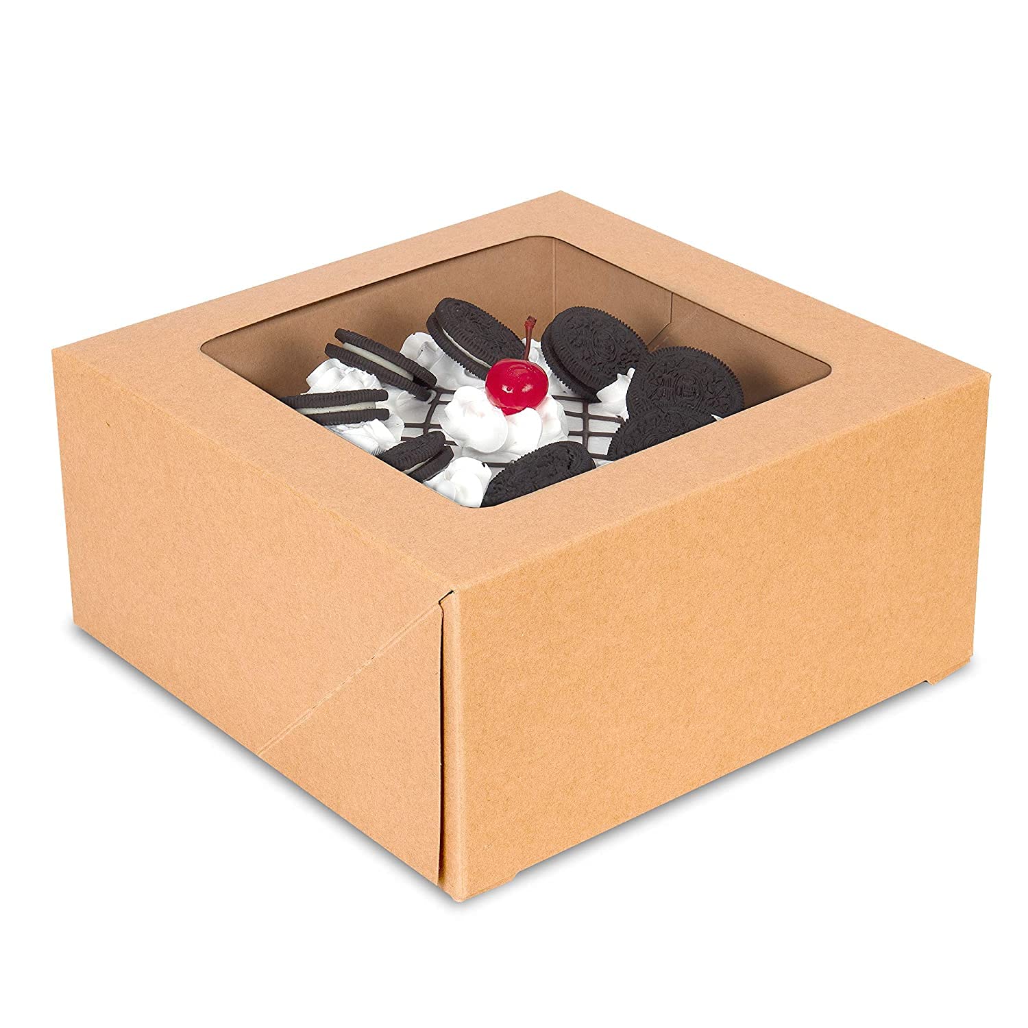 BAKEFY 10 PIECE RED CAKE BOX (SIZE,10X10X5 Bakery Boxes Cookie