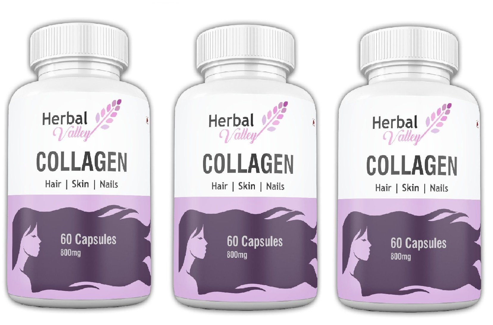 HerbalValley Collagen | Supplement for Healthy & Shiny Hair | Strong Nails | Optimal Skin | Joint Care For Womens | 60 Veg Capsules | Pack of 3 (B07DBQ61T3) Amazon Price History, Amazon Price Tracker
