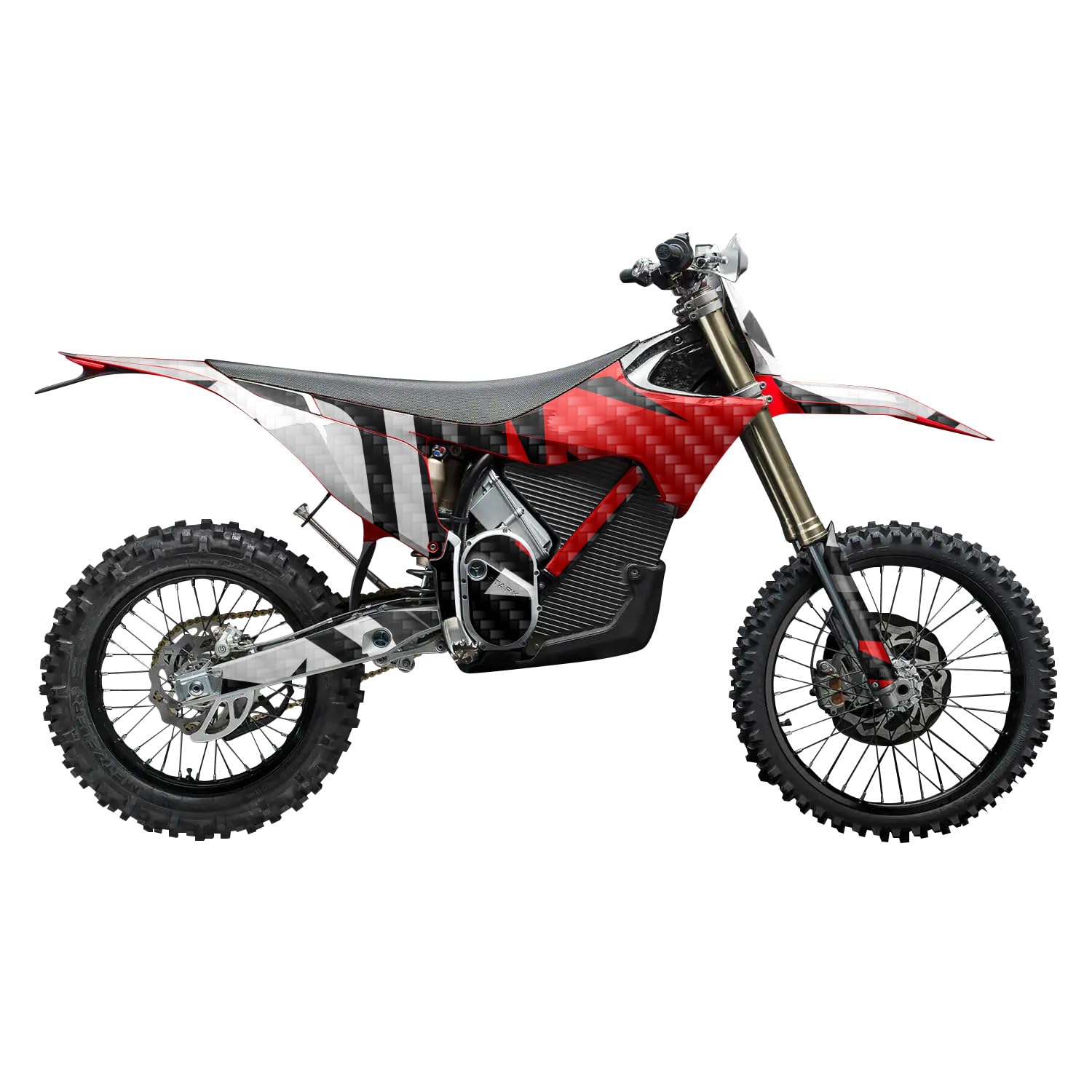 Carbon Fiber Stark Varg MX 2023-2025 Graphics Kit Wrap - Breakout - Varg MX Skin - Premium 3M Vinyl Protective Wrap Decal Cover - Easy to Apply | Crafted in The USA by MightySkins