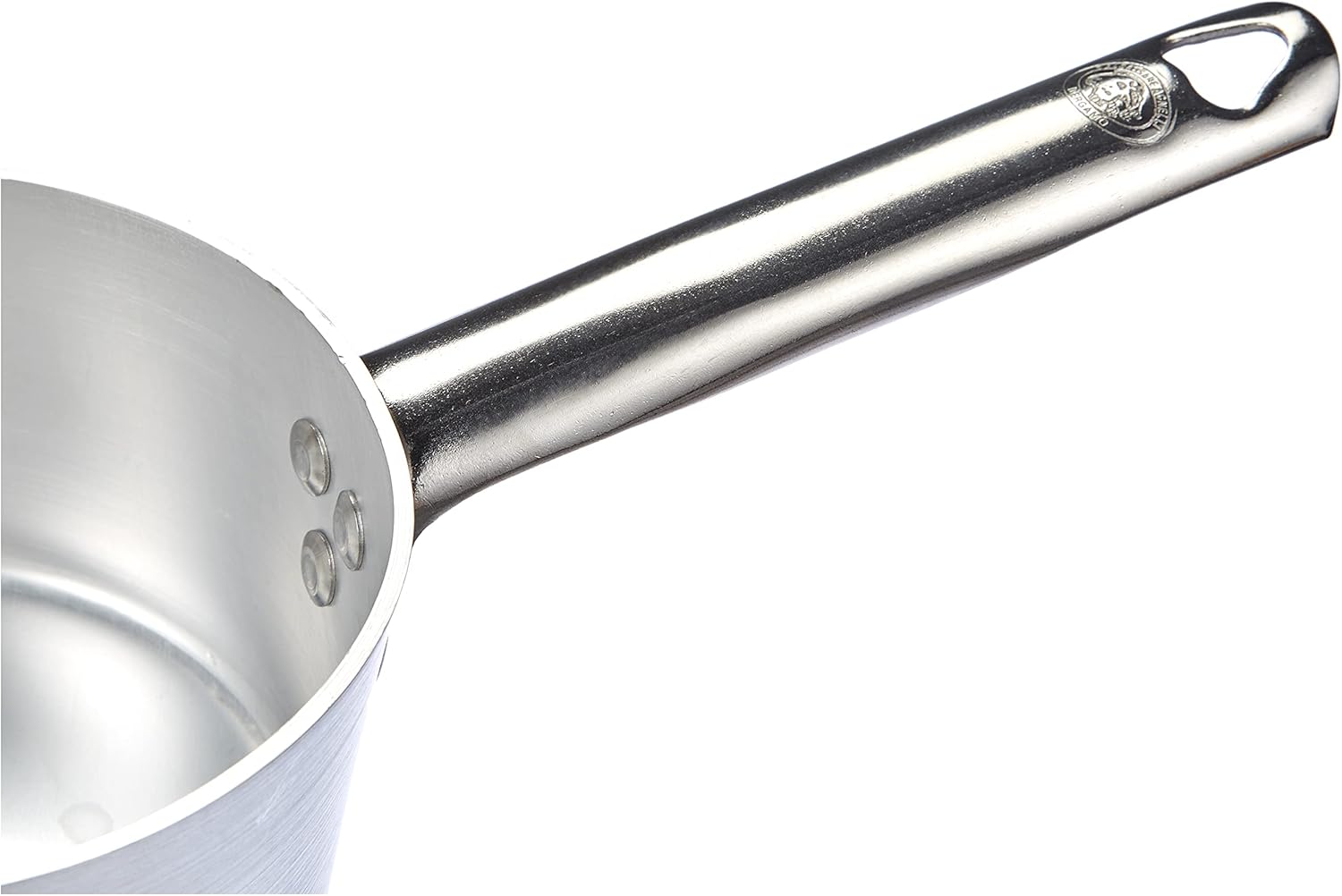 Pentole Agnelli Professional Aluminium 3 Mm. Deep Saucepan with Tubular Steel Handle, Diameter 14 Cm.