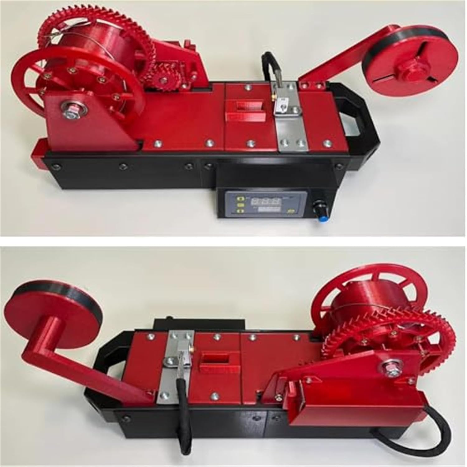 3D Printer Extruders, Recycled Pet Filament Maker, Bottle Recycler, W/Digital Display Temperature, Speed Adjustable, for Families, DIY Makers Red