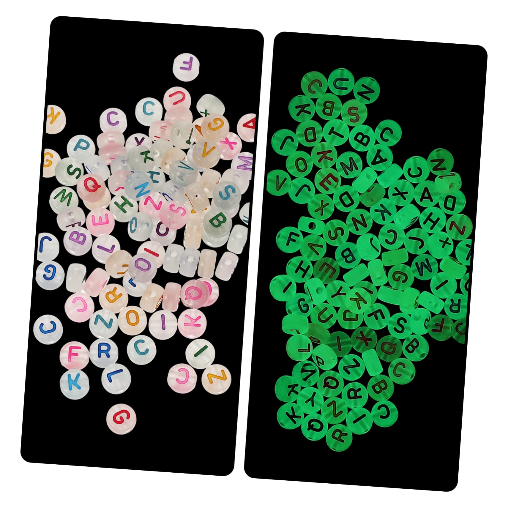 SHINEOFI 4piezas Abalorios Acrílicos Luminiscentes De Perlas Sueltas Para Pulseras y Decoración Para Manualidades y