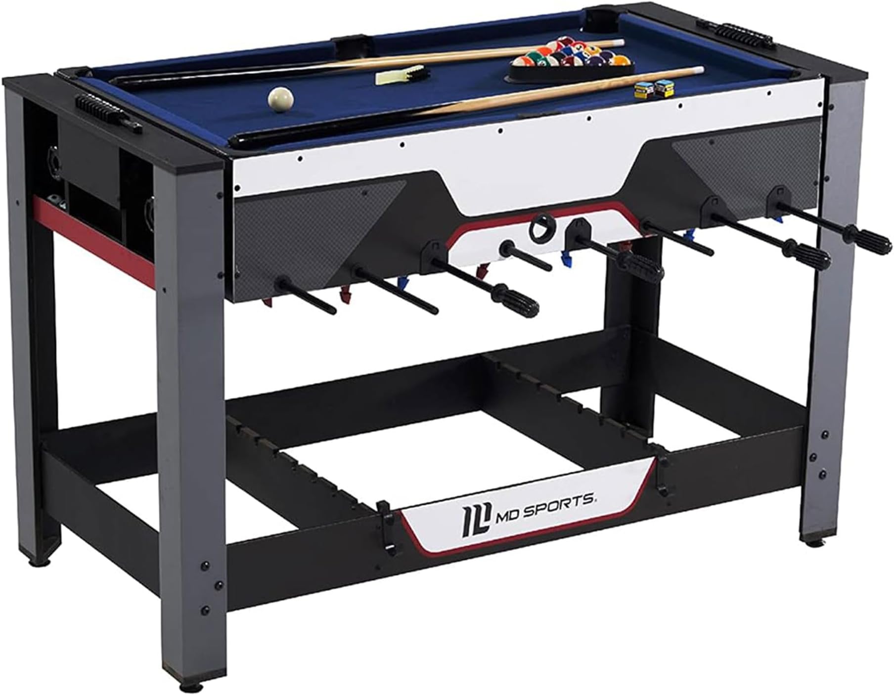 Combination Games Multiple Styles Arcade Collection, Billiards, Ping Pong, Hockey, Basketball and Foosball Combination Kit Comes with All The Basics