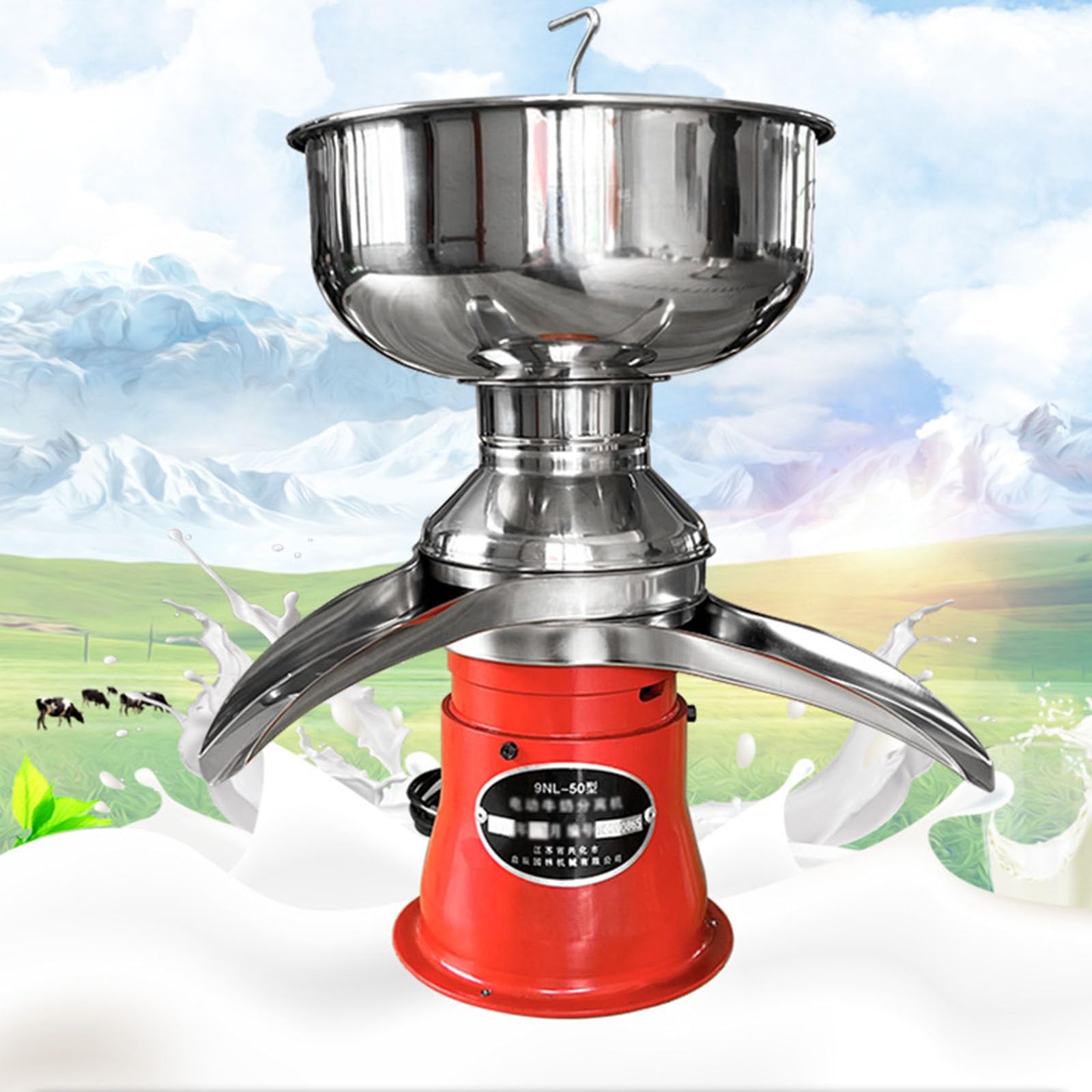 Schiumatore per latte, separatore centrifugo per crema di latte, schiumatore per latte da 9800-11000 giri/min, separatore per latte di capra e mucca con capacità della ciotola di 5 litri, se
