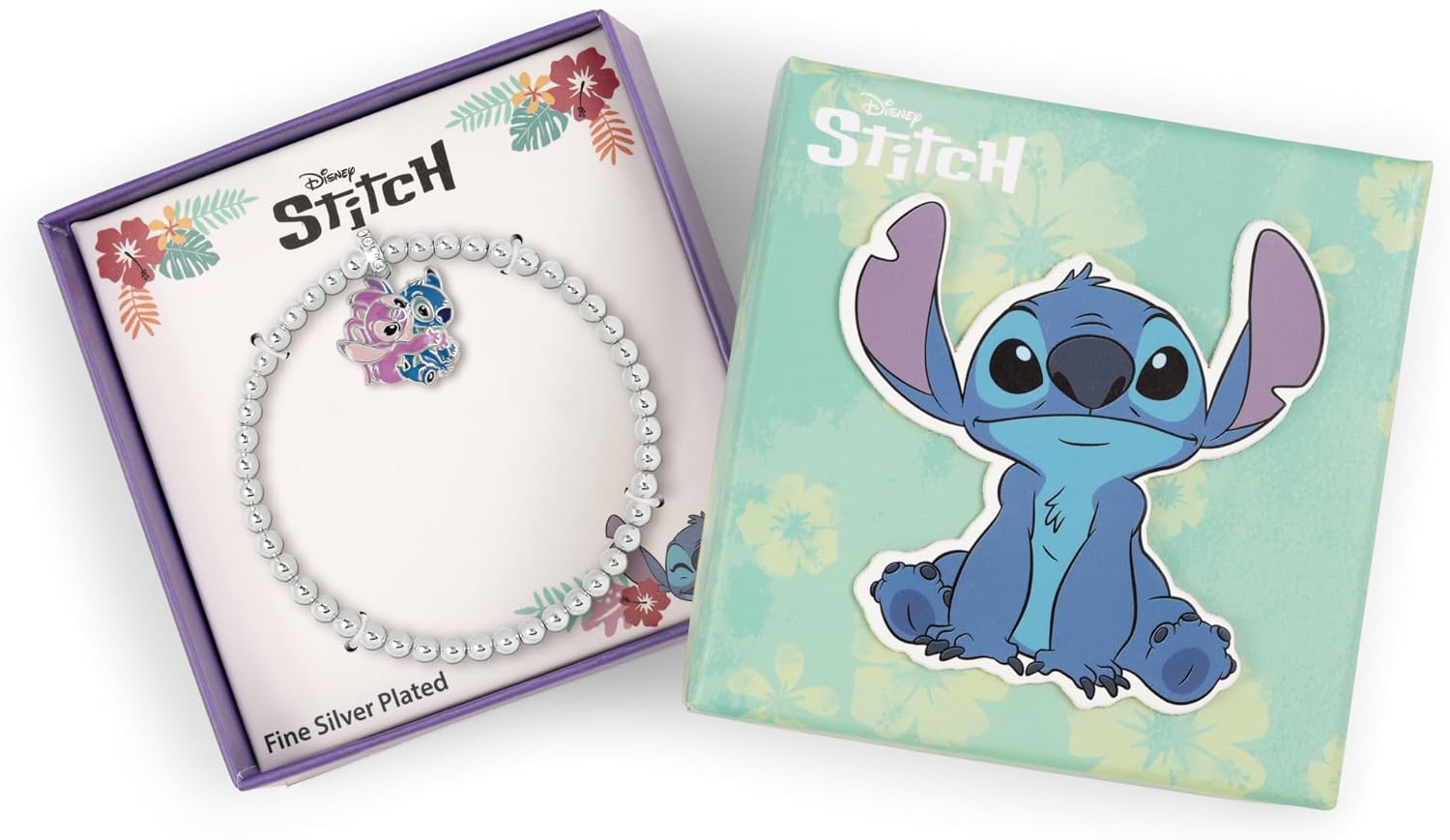 Lilo & Stitch Stitch and Angel Frauen Armband silberfarben Fan-Merch, Filme, TV-Serien, Zeichentrick