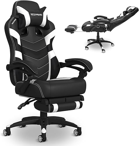 Miniatura 11 de Respawn 110 Pro Silla ergonómica para juegos con reposapiés para adultos, cómoda silla reclinable de oficina con soporte lumbar y reposacabezas