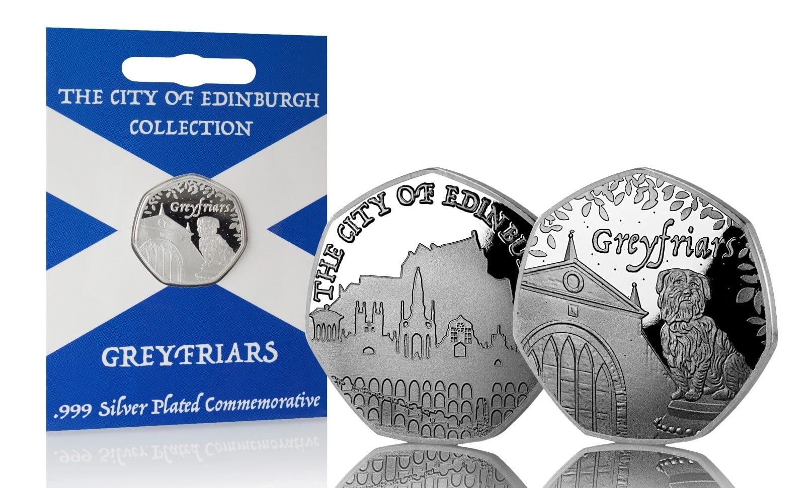 The Commemorative Coin Company GREYFRIARS BOBBY Silver Commemorative. The City Of Edinburgh Collection. New/Retail/Sealed Scotland