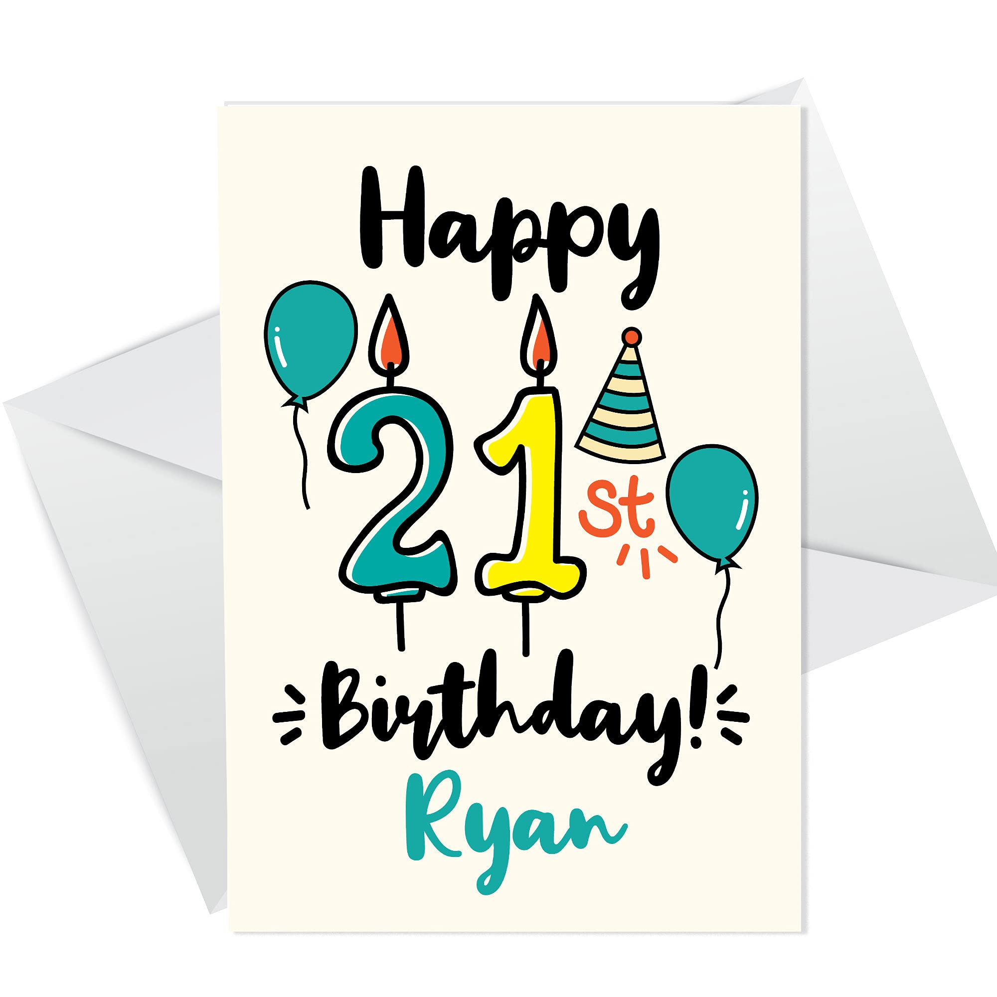 21st Birthday Card Boy Girl Personalised Card For Son Daughter Grandson Daughter