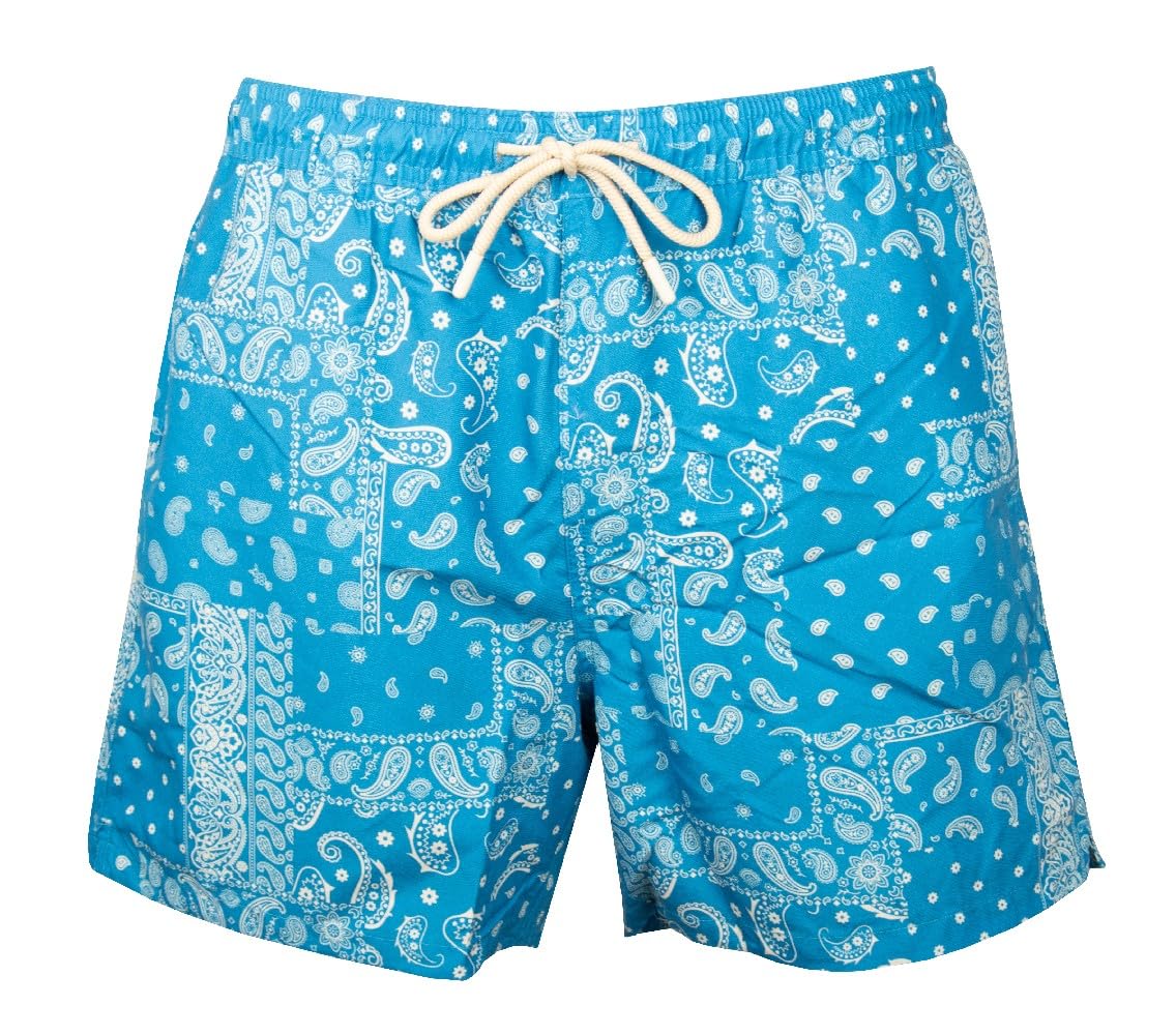 RAGNO Boxer Mare Uomo Costume Mare o Piscina Elastico in Vita e Coulisse a Vista Tasca Posteriore Chiusura a Strappo Art U825EB