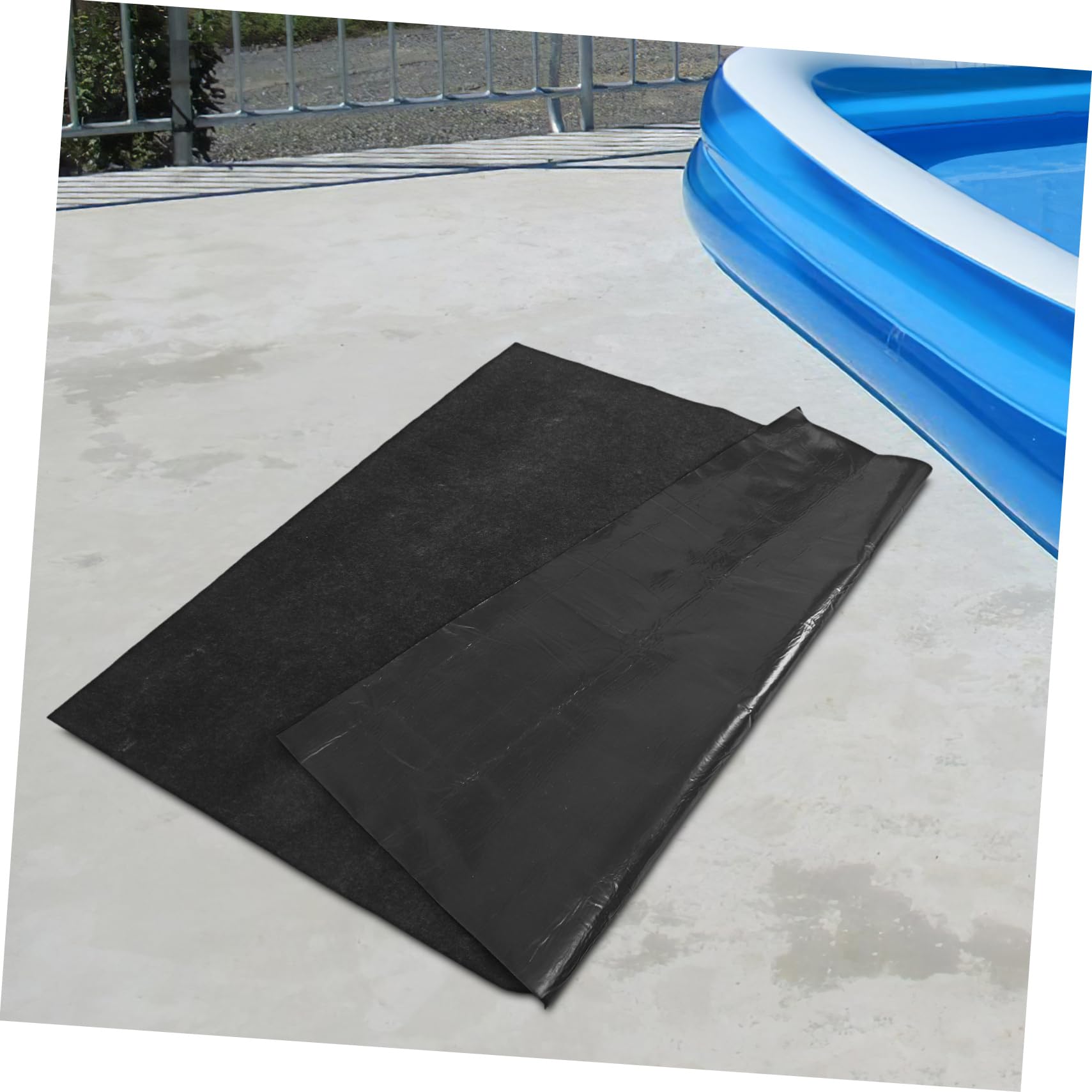 UPKOCH Tapis de Base pour Spa Noir, 1 Pièce, Feutre et PE, Carré