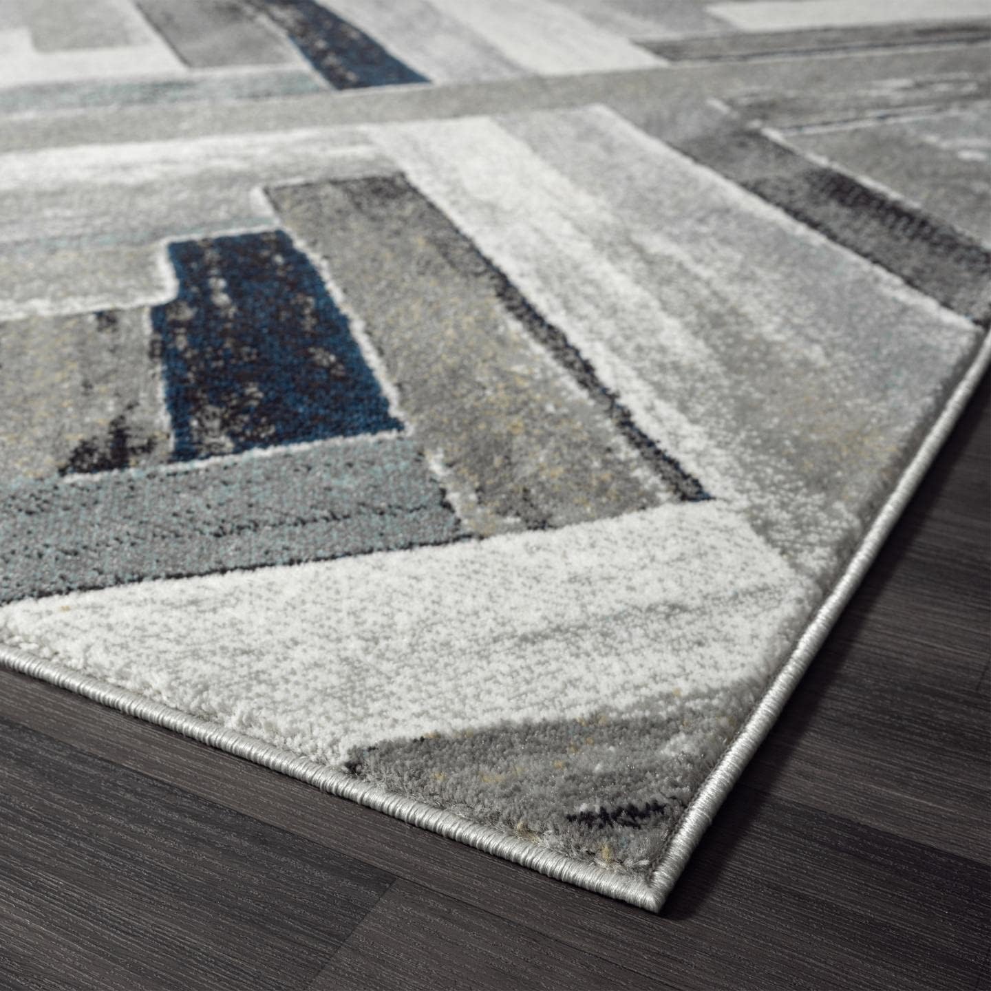 LUXE WEAVERS Modern Abstract Wood Carpet Geometric Gray 2x3 Area Rug
