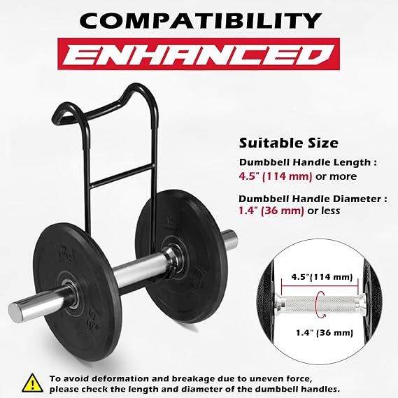Upgraded 2-Pack Dumbbell Spotter Hooks - 220 Ib Load Capacity Heavy Duty Dumbbell Hooks for Bench Press, Fitness Weightlifting, Chest & Shoulder Workouts with Wrist Straps