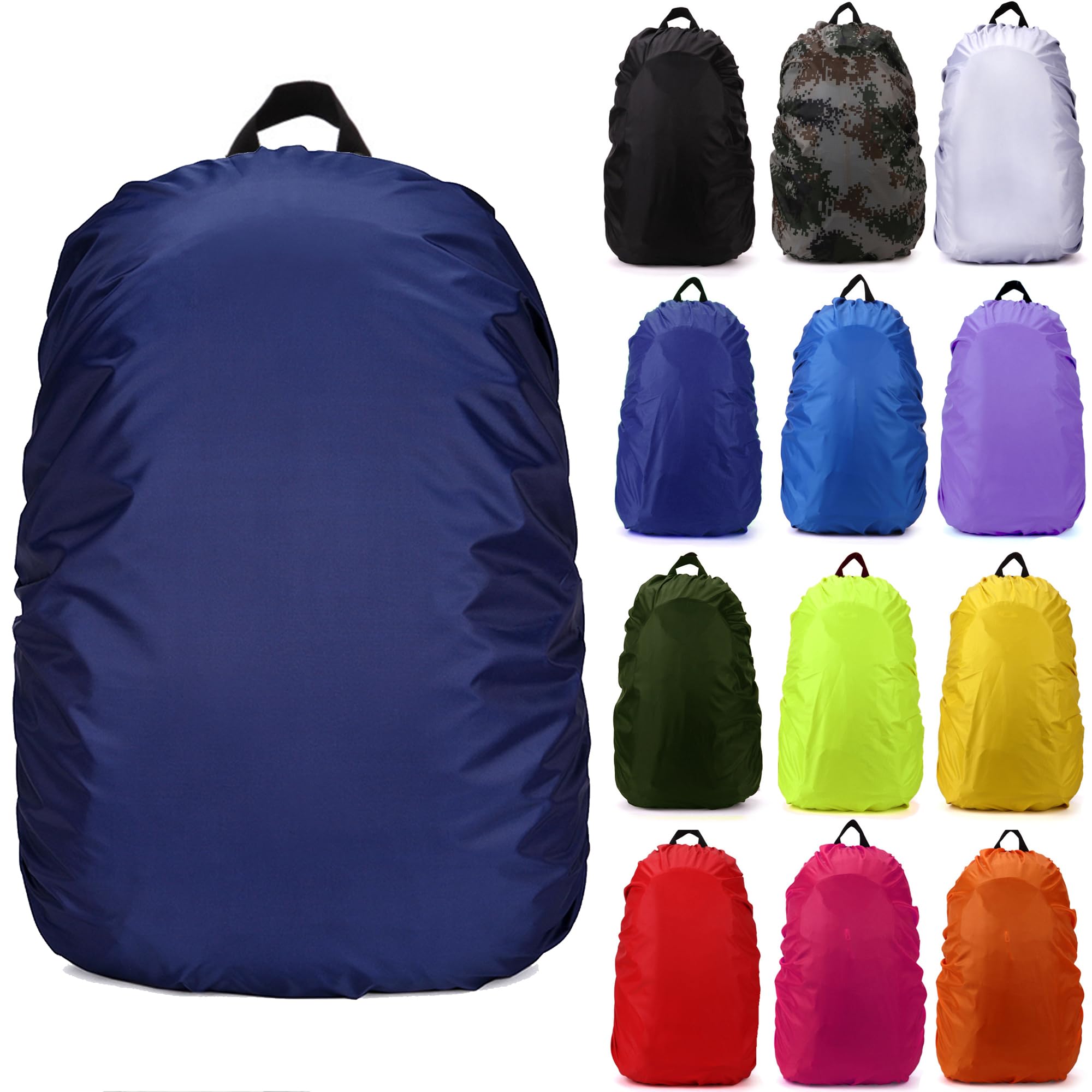 Van Der Linn Waterproof Backpack Cover 35L 70L Bag Camping Hiking Outdoor Rucksack Rain Dust (Dark Blue (70L))