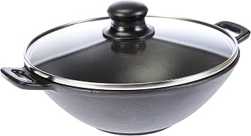 Kela Mini Wok Set, Cast Iron, Black, 24 cm