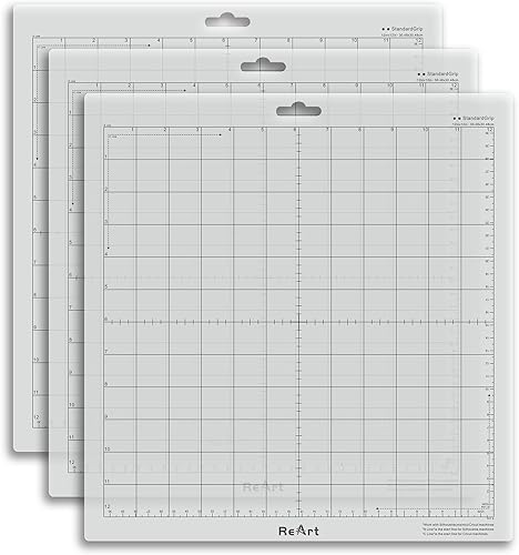Alfombrilla de corte para Silhouette Cameo, 3 paquetes de 12 x 12 pulgadas, juego de alfombrillas de corte adhesivas de agarre estándar,
