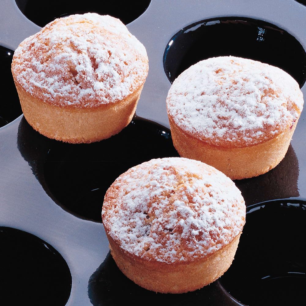Sasa Demarle FP 03051 Flexipan 4-Ounce Muffin Pan with 24 Molds,Black