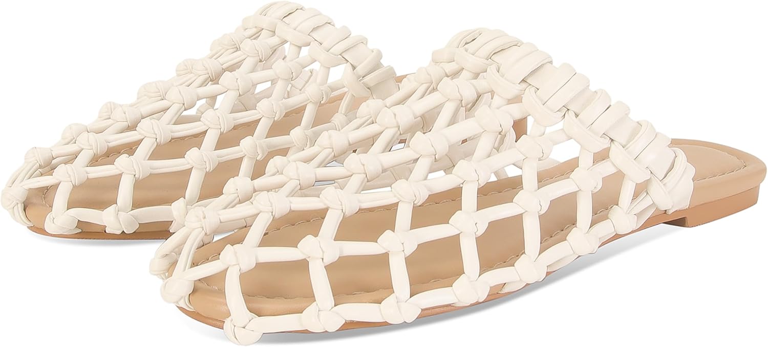 SOVANYOU Womens Slip on Mesh Flat Sandals Woven Mules Dressy Braided Flats Summer Beach Casual Closed Toe Slippers - Image 6