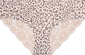 Jessica Simpson Women's Hipster Underwear - 5 Pack Microfiber Lace Trim No Show Seamless Panties, (Sizes: S-XL)