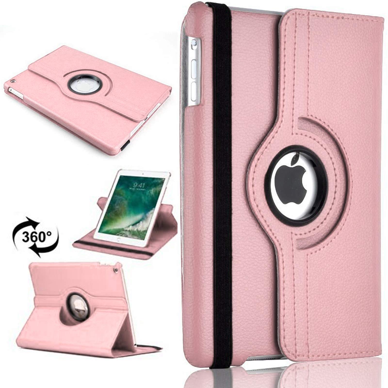 Custodia protettiva girevole a 360° con slot per mata per iPad, antiurto, risveglio/sospensione automatica, angoli di visione regolabili - rosa | SHEIN ALIA