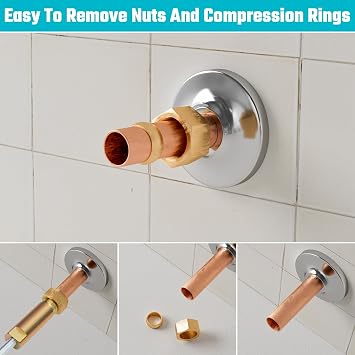 DURATECH Compression Sleeve Puller Tool, Ferrule Puller for 1/2 Compression Fittings, Without Damage, Corrosion Resistance, Remove Nut and Ferrule of Pipe in Kitchen, Sinks, and Bathtubs