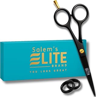 Professional Hair Cutting Scissors 6.5” – Professional Barber Shears for Men & Women – Premium High Carbon Stainless Steel Salem's Elite Hair Scissors – Sharp, Ergonomic Hair Shears for Salon & Home