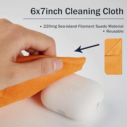 Miniatura 7 de Funda para Airpods Pro de 2 generación, silicona suave, con kit de limpieza y 3 pares de puntas de repuesto para las orejas, LED frontal visible