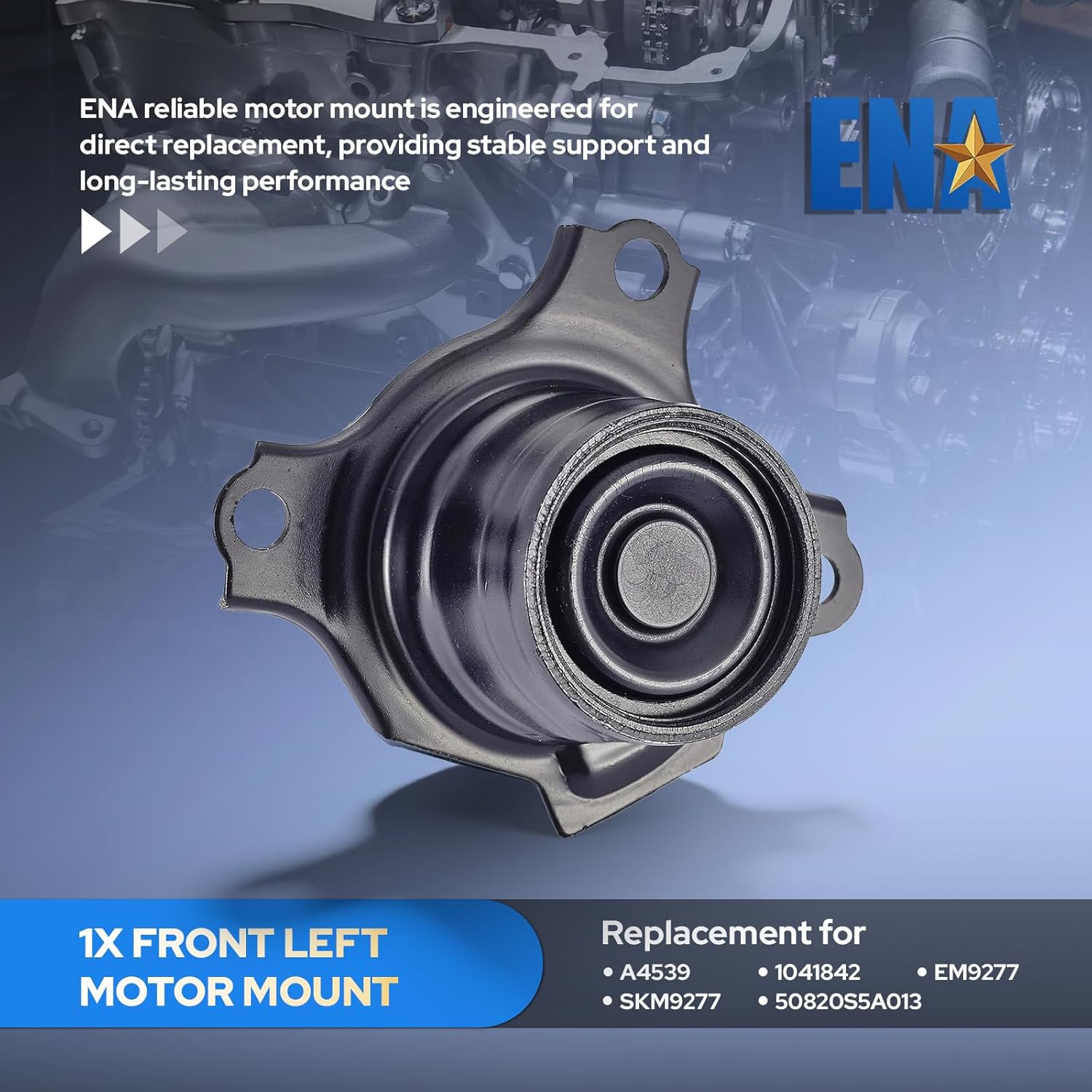 ENA Front Left Motor Mount Compatible with Honda Civic 2001 2002 2003 2004 2005 1.7L Coupe Manual Transmission Replacement for A4539 1041842 EM9277 SKM9277 50820S5A013 Set of 1