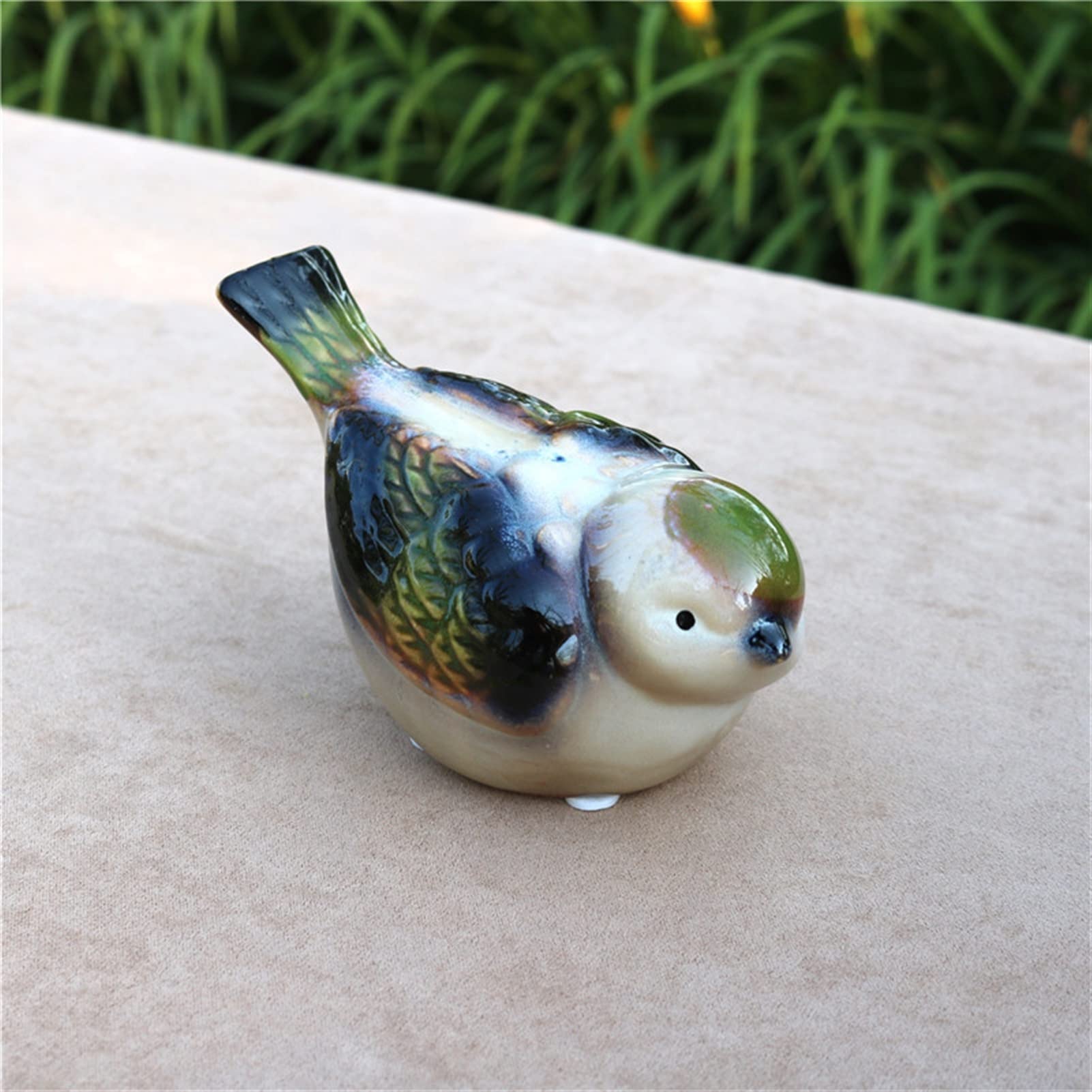 2 pc. Porcelanowa para Ptak Figurka Ceramiczna Birdie Miniaturowa Dekoracja Rzemiosła Ornament Walentynki Prezent Dla Ślubnych Favor Desktop Statue