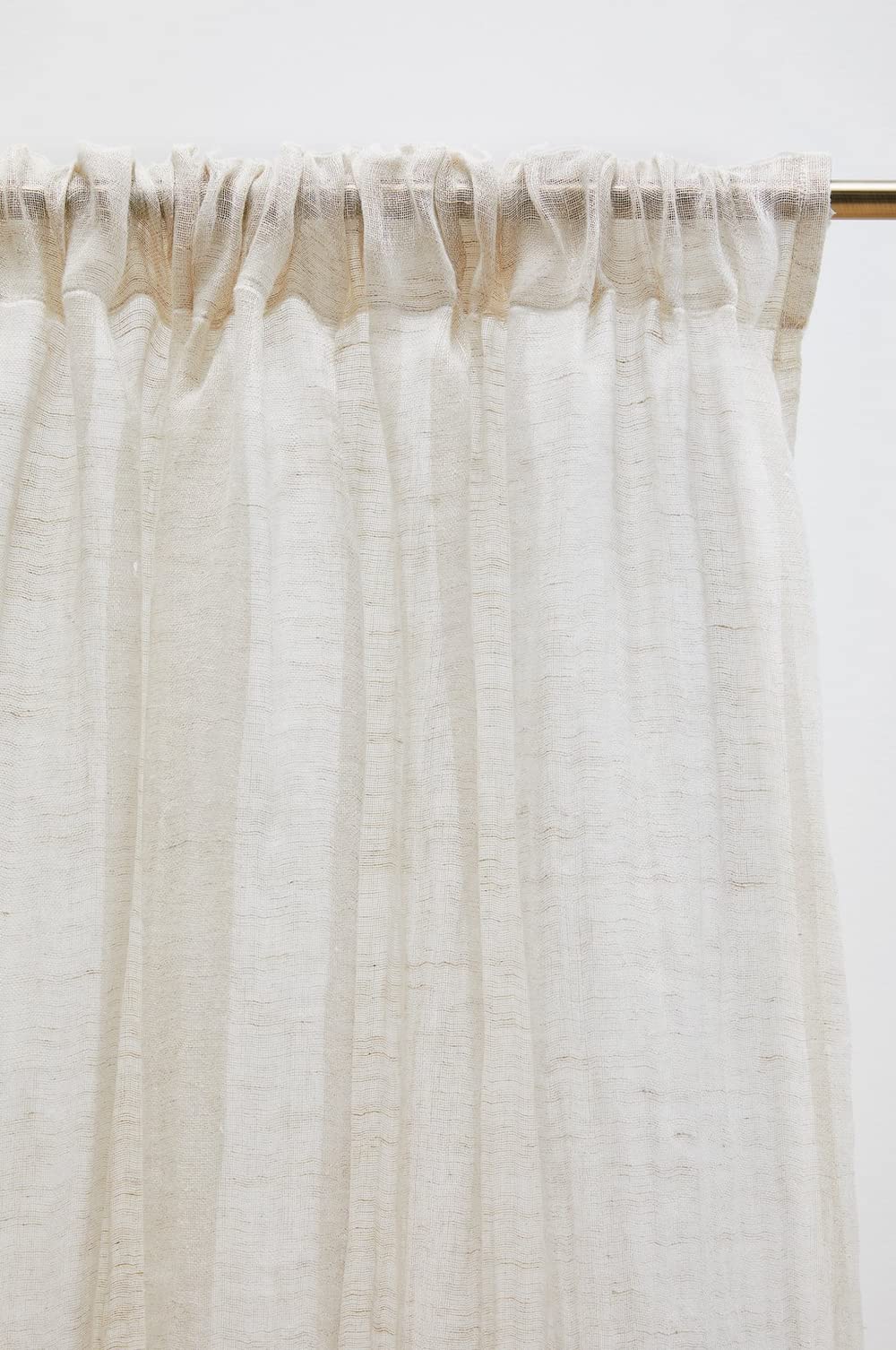Jotex Ellen Multifunctional Curtain - Linen Curtain Extra Wide 100% Linen (Pack of 1) - Linen Beige, 220 cm - Image 4