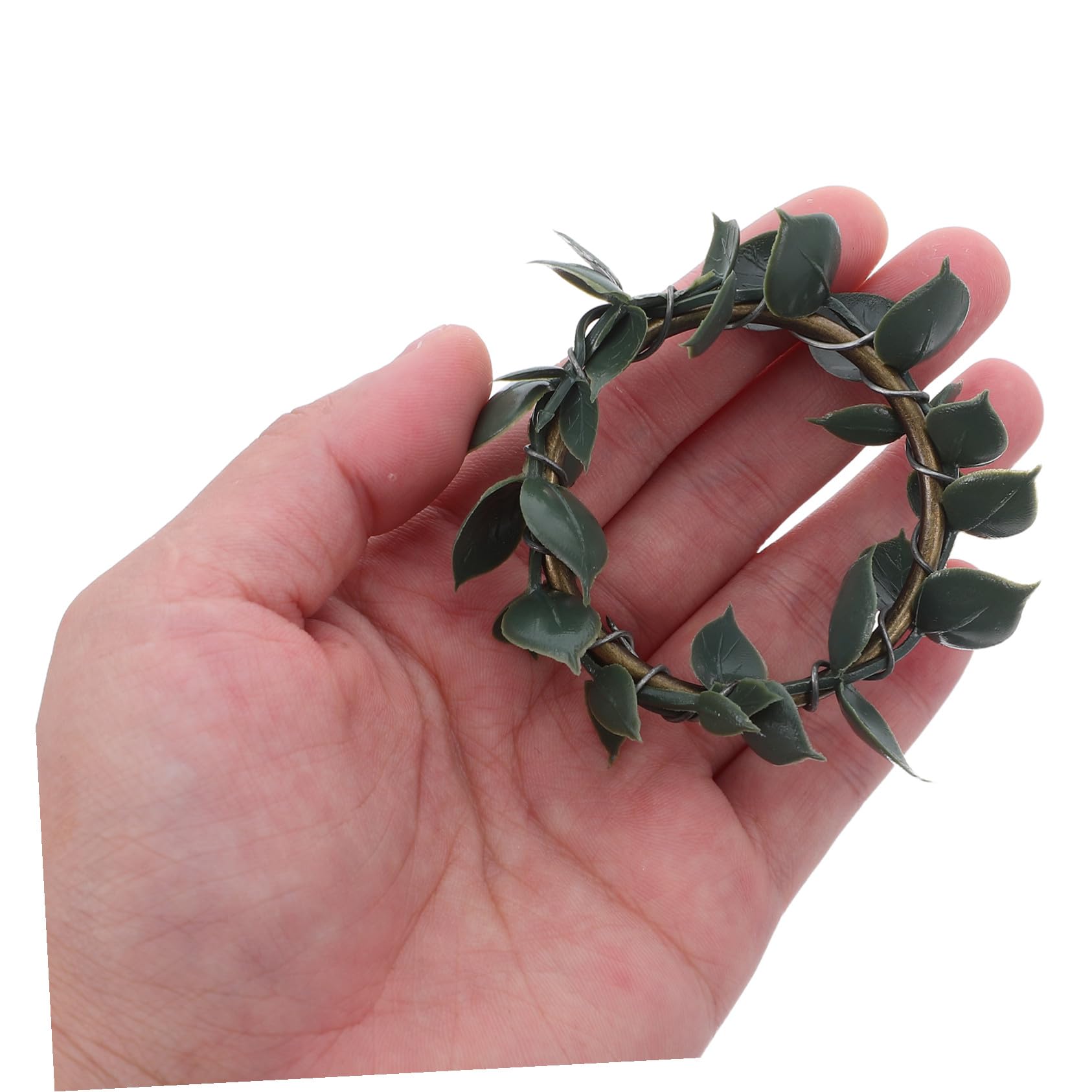 12 Stück Eukalyptus Serviettenringe aus Eisen und Kunststoff | Blattform im Landhaus und Boho Stil, für Festliche Tafeln und Saisonale Bankette
